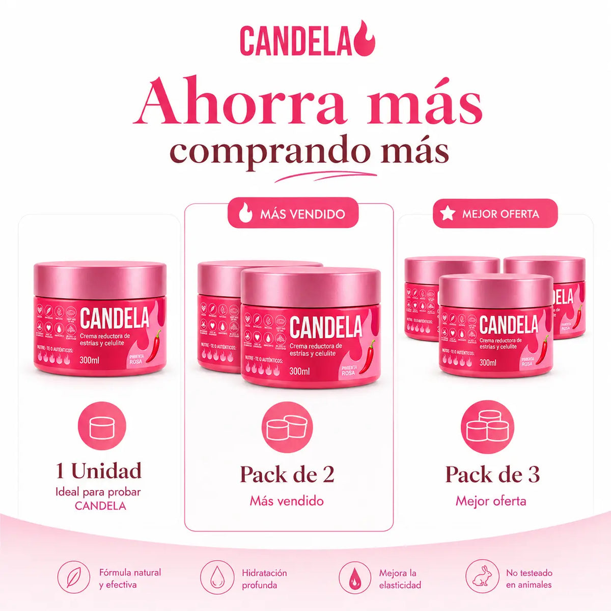 Piel visiblemente más lisa, firme y uniforme