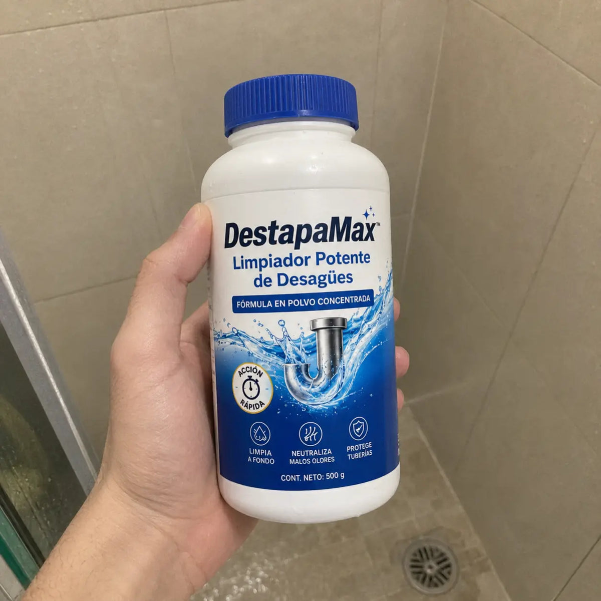 Pack DestapaMax para limpiar tuberías y desagües del baño